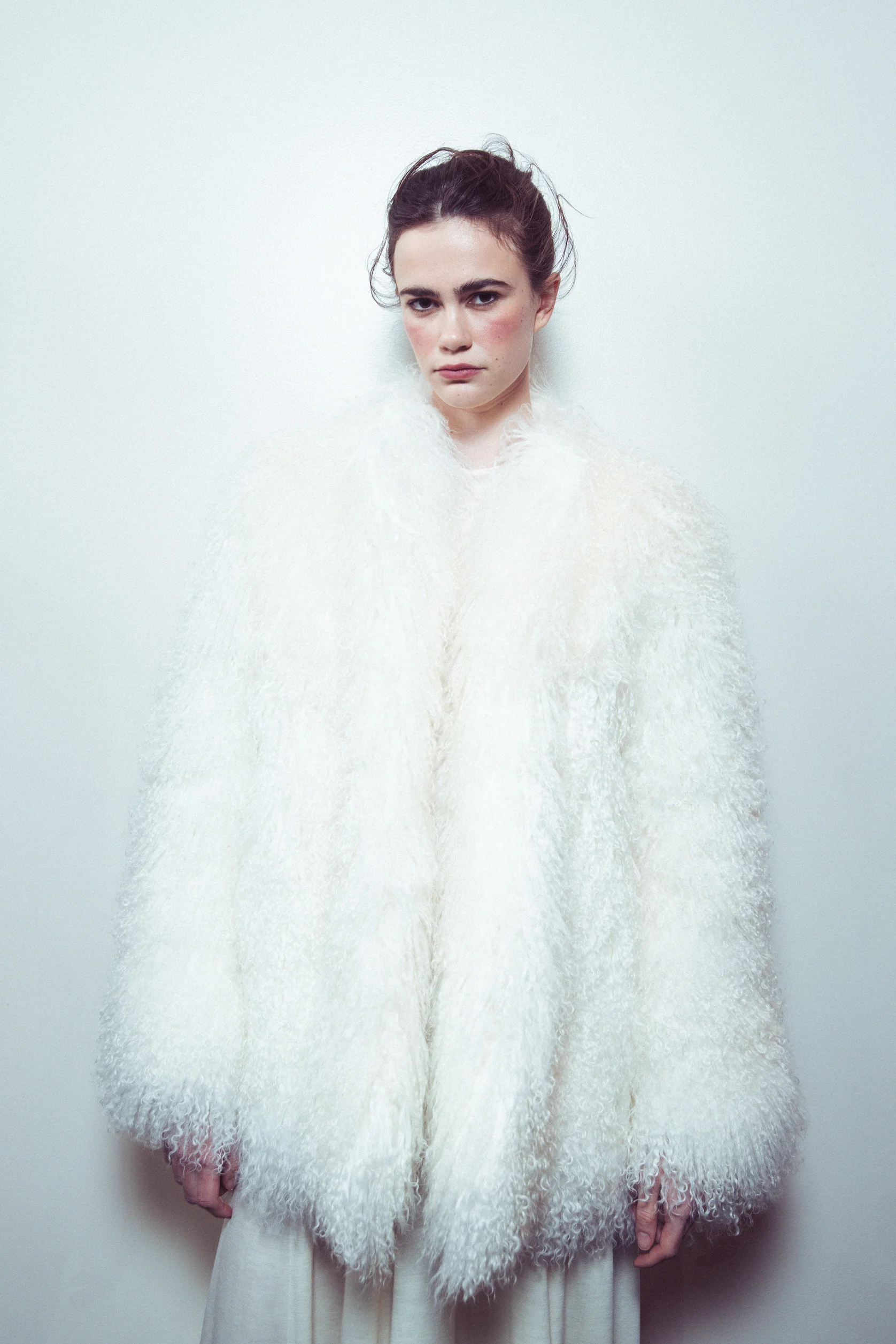 Alejandra Alonso Rojas — Fashion portrait in a sculptural white coat
